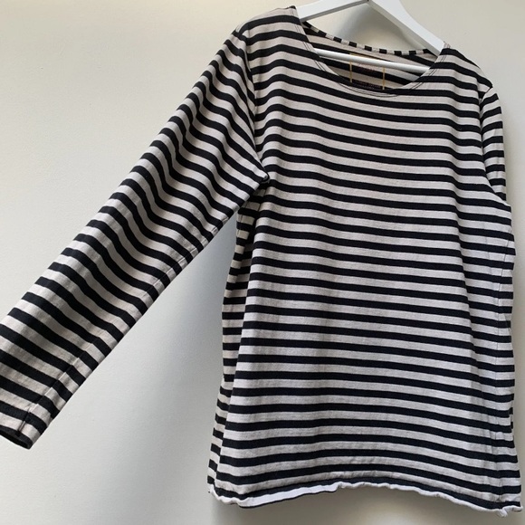 Gudrun Sjoden Top Size Large Striped Long Sleeve 100% Organic Cotton - Picture 4 of 9